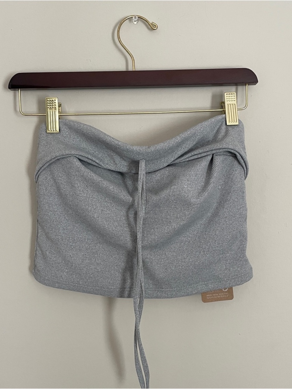 Gray Samiol Bandeau Strapless Swim Top